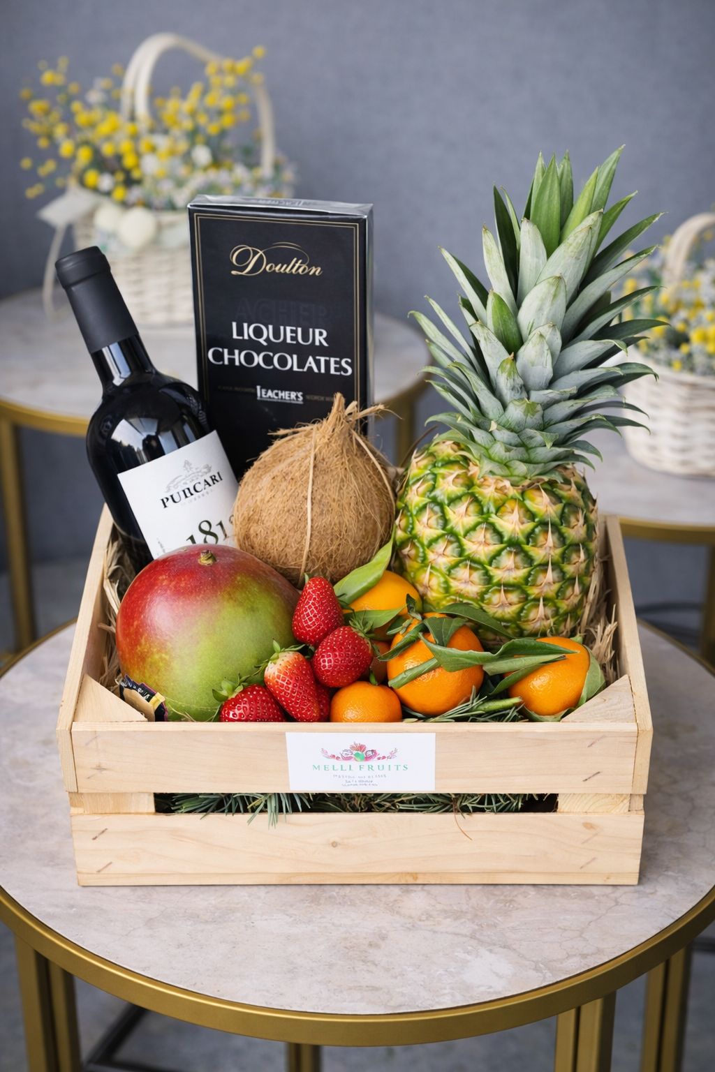 Cadou cu fructe „Nr. 20” — Mix Exotic Premium www.delligiftshop.md