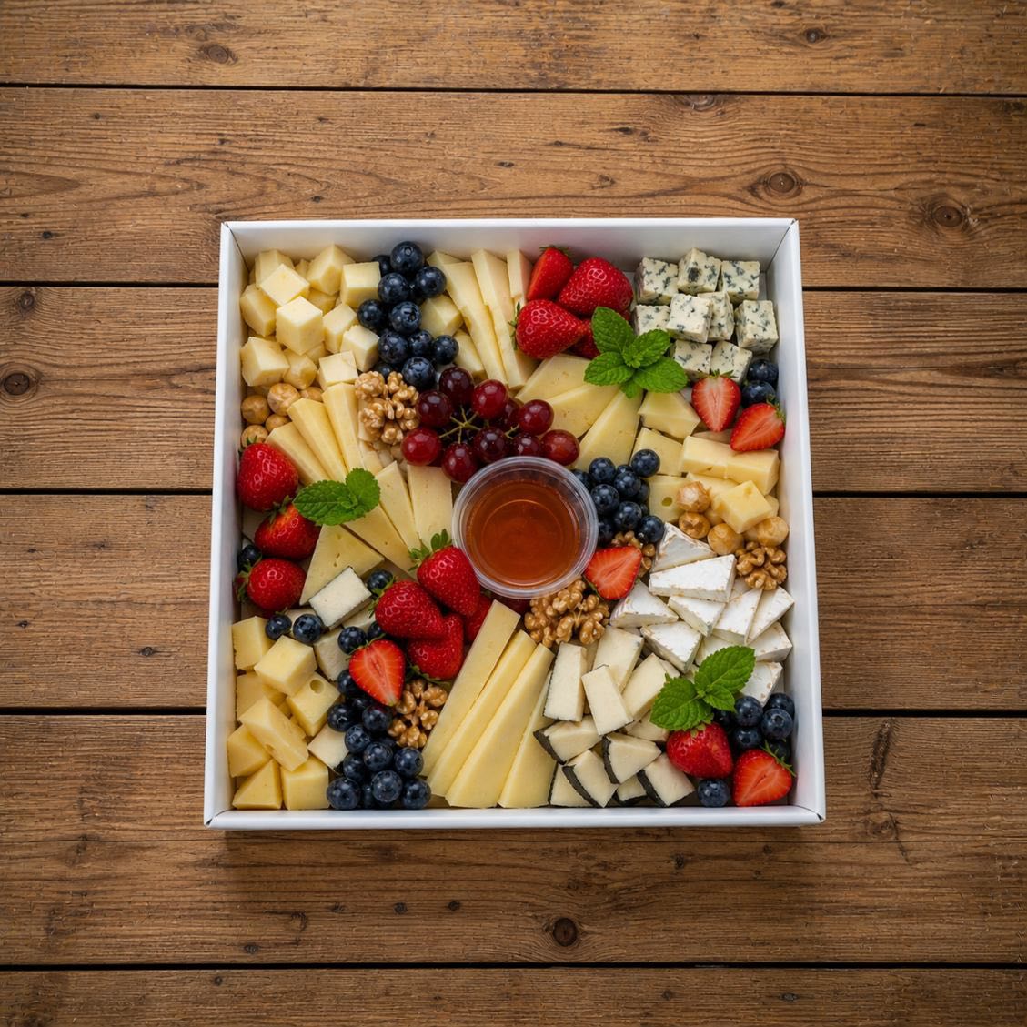 Platou Gourmet Nr. 2 — Selecție Cheese & Fruit www.delligiftshop.md