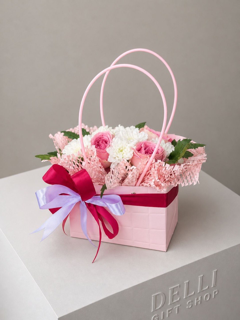 Aranjament floral „Nr. 1” — Pastel Pink Elegance www.delligiftshop.md