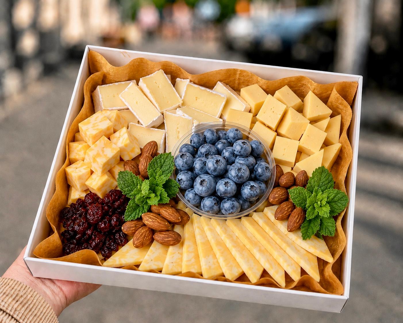 Platou Gourmet Nr. 17 — Selecție Fine Cheese & Fruits www.delligiftshop.md