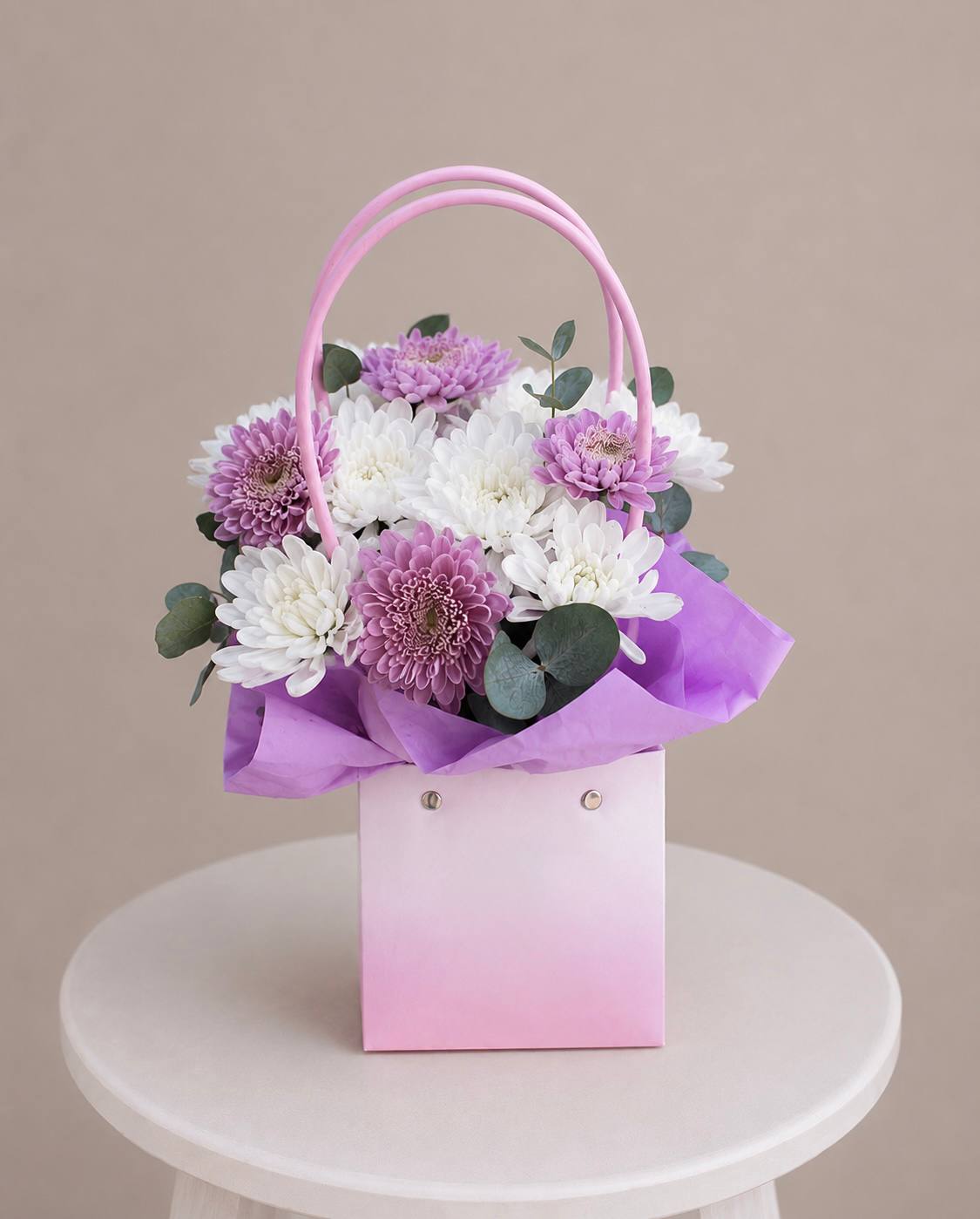 Aranjament Floral Nr. 5 — Eleganță Delicată în Nuanțe Pastel www.delligiftshop.md