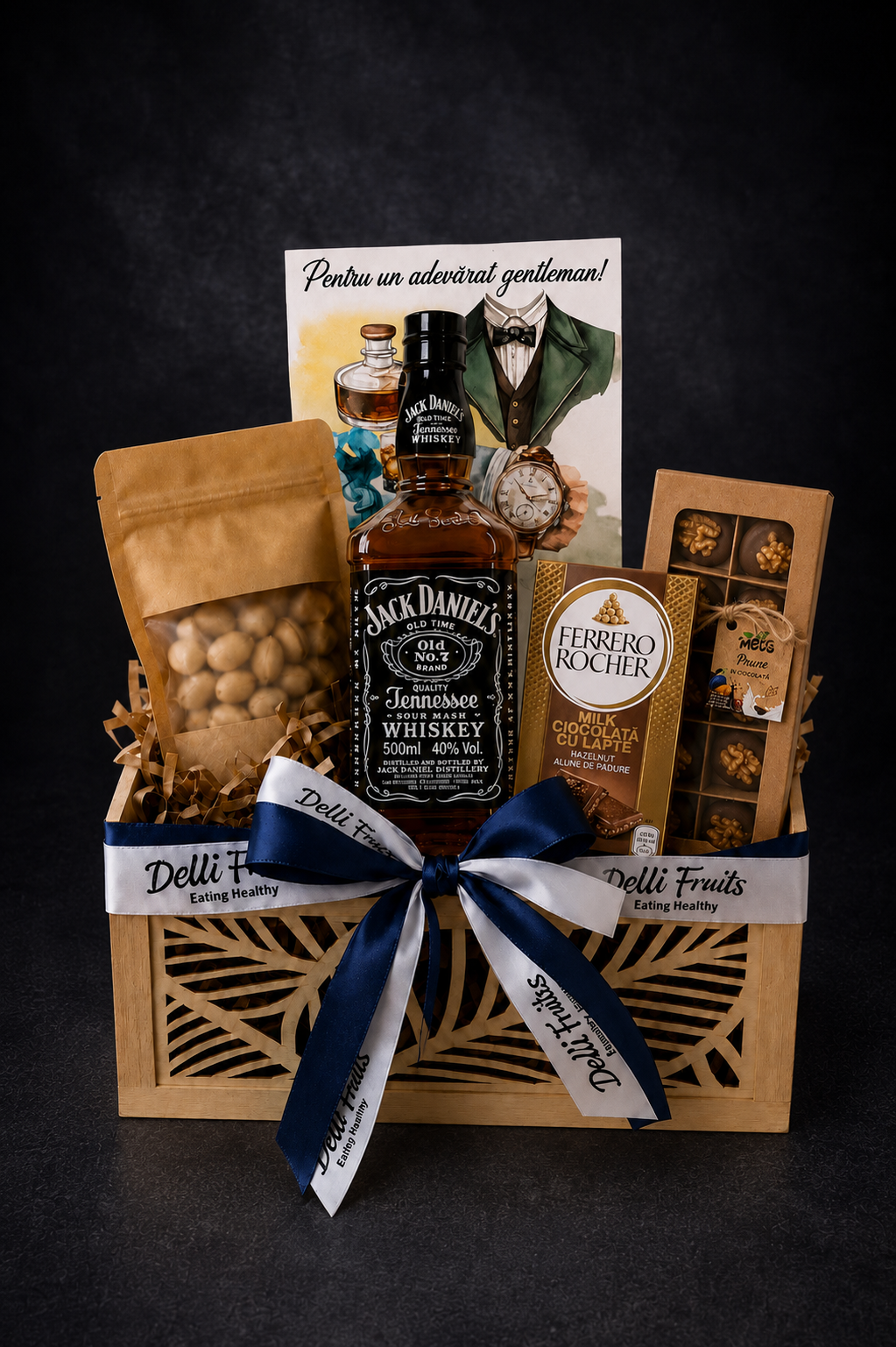 Cadou pentru Bărbați Nr. 68 — Setul „Whiskey & Eleganță” www.delligiftshop.md