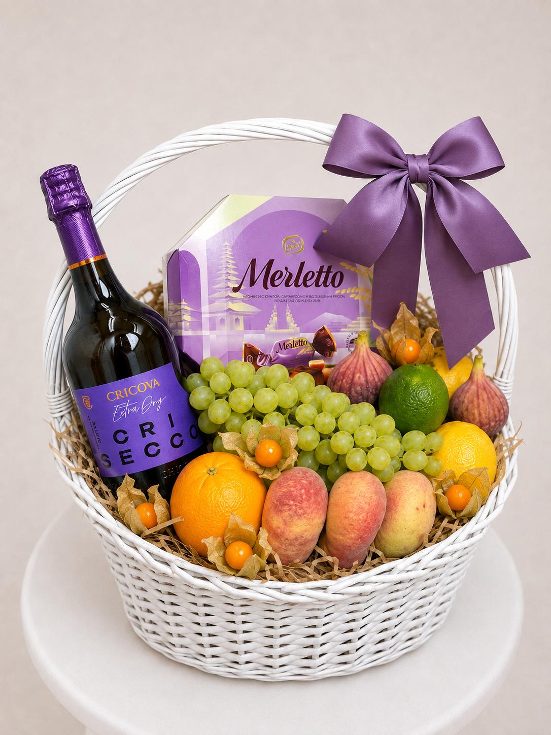 Cadou pentru profesori Nr. 87 — Coșul „Recunoștință și Prospețime” www.delligiftshop.md