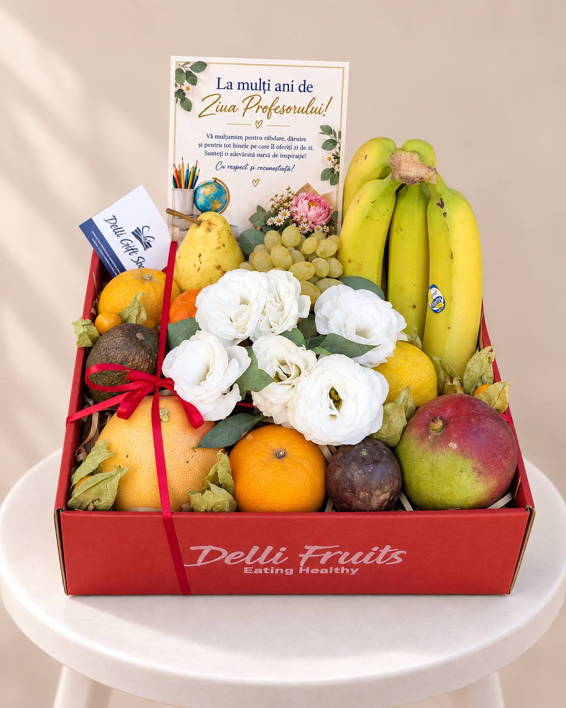 Cadou pentru Profesori Nr. 103 – Flori & Fructe www.delligiftshop.md