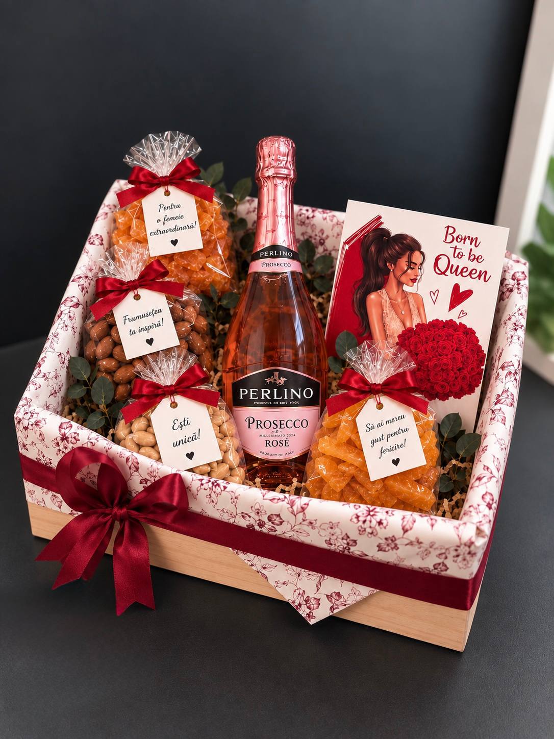 Cadou pentru Femei Nr. 12 – Prosecco Rosé & Delicii Fine www.delligiftshop.md
