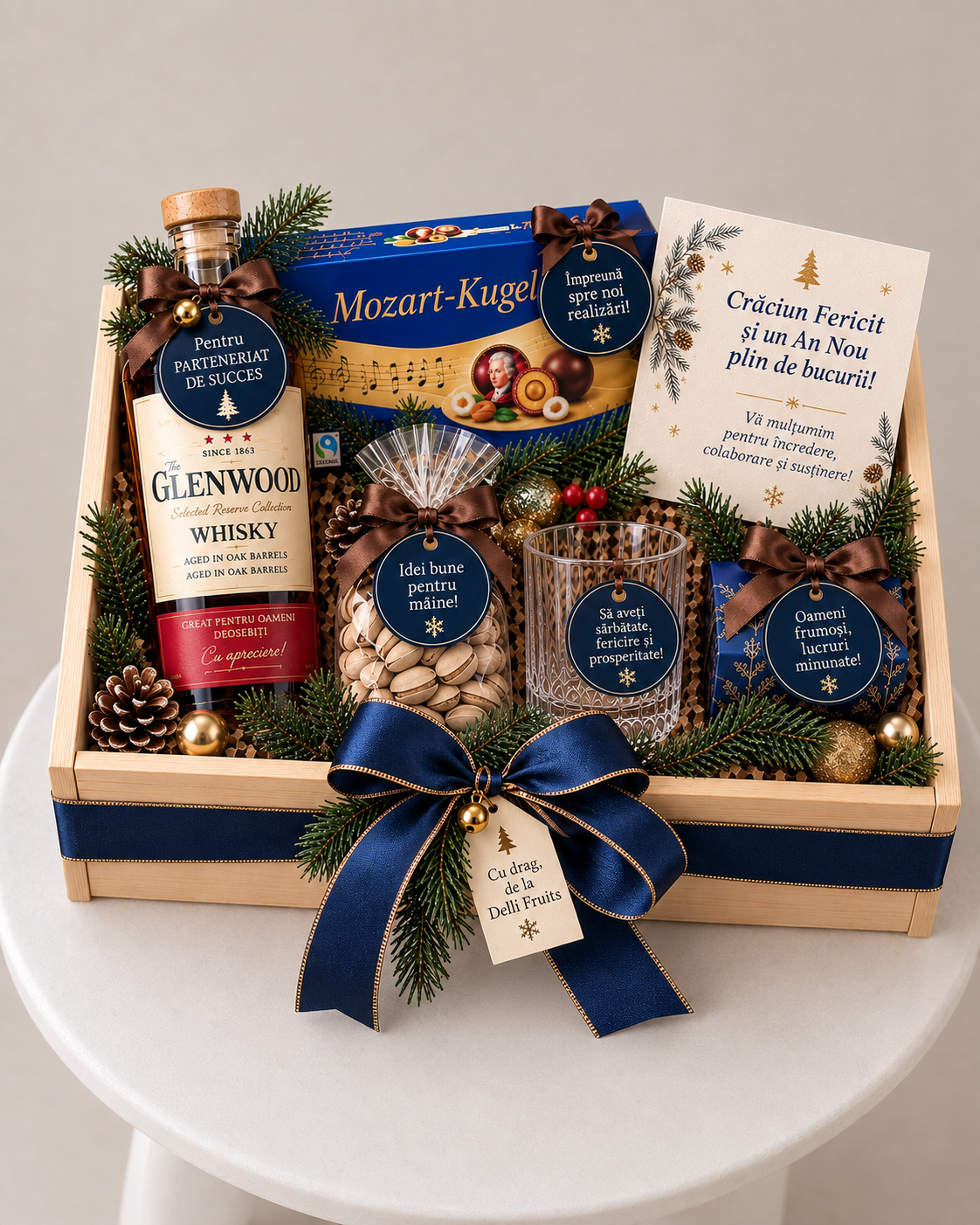 Cadou de Crăciun & Anul Nou Nr. 2 – Whisky & Delicii de Sărbători www.delligiftshop.md